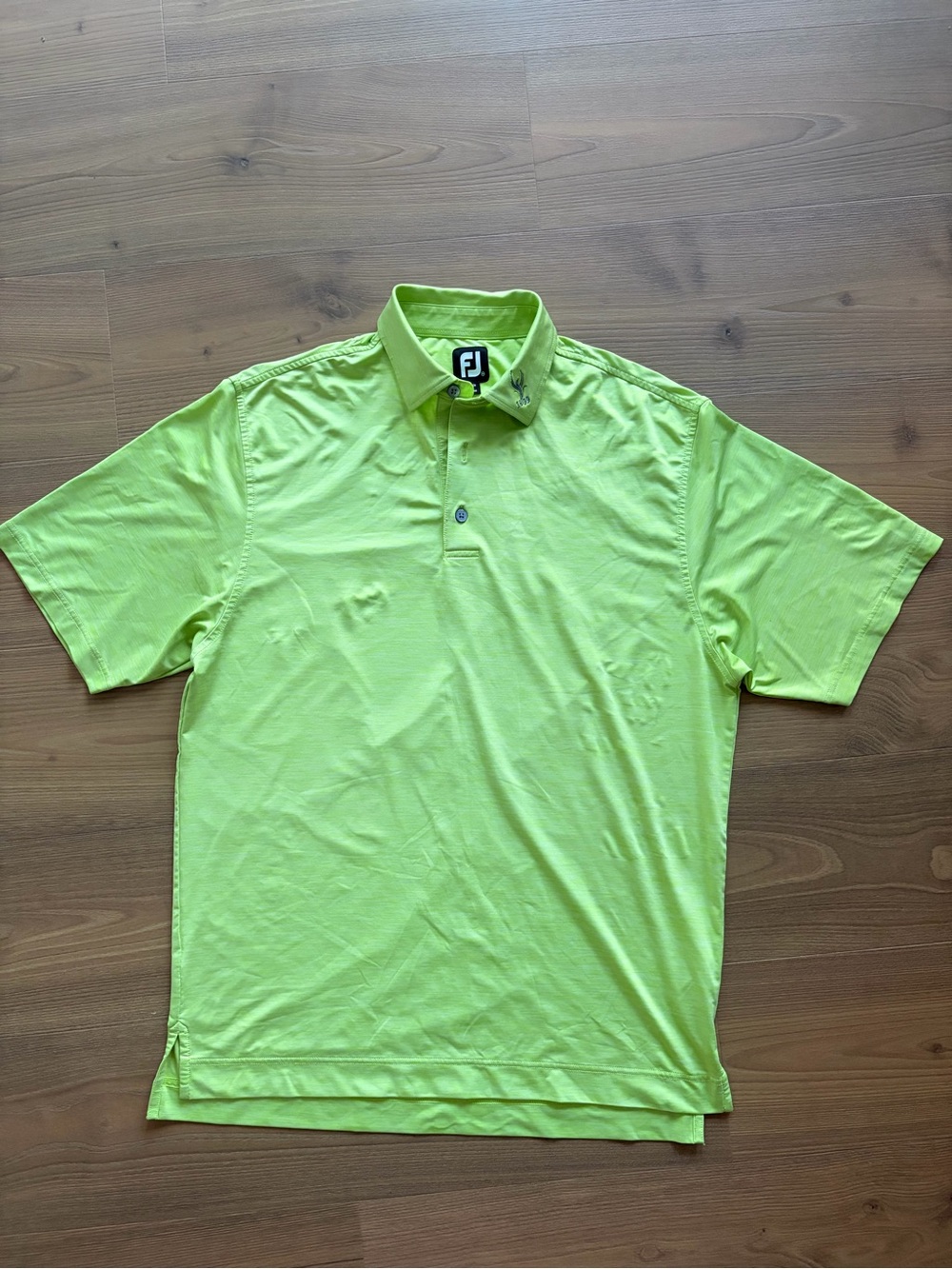 FootJoy Men's Neon Lime Golf Polo Shirt
